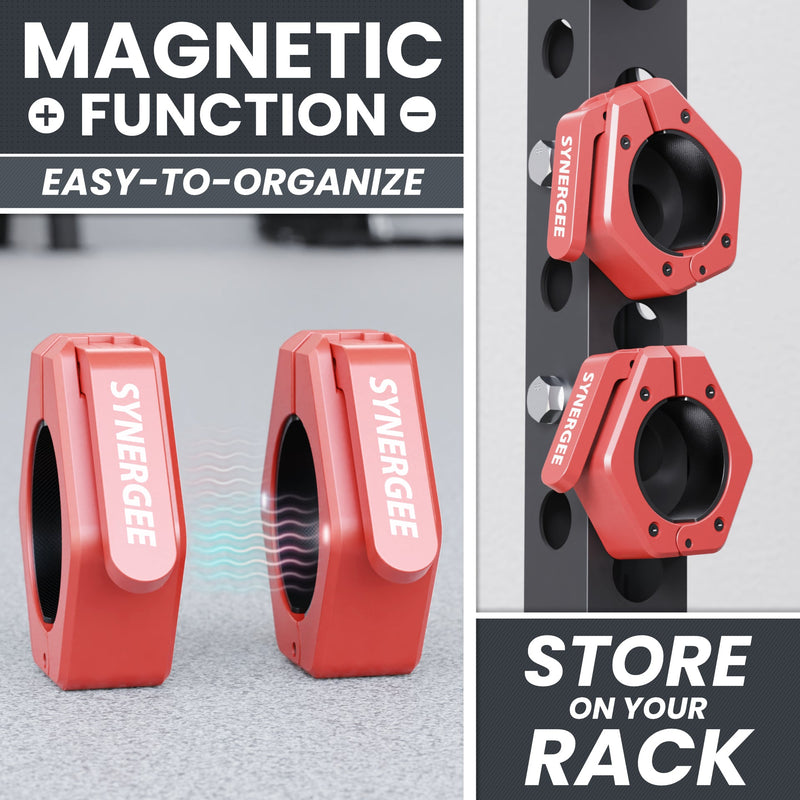 Load image into Gallery viewer, Synergee - Magnetic Barbell Collars (2" Olympic, Quick-Lock)