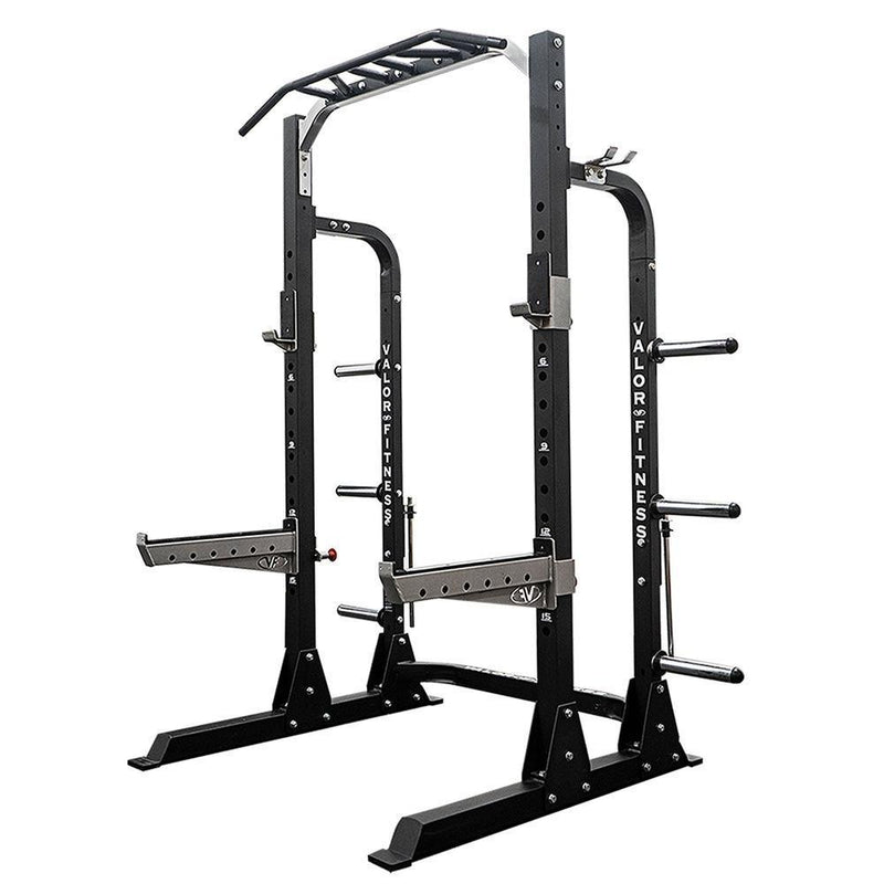 Load image into Gallery viewer, Valor Fitness - 3x3 Half Rack w/ Multi Grip Pullup Bar and Plate Storage