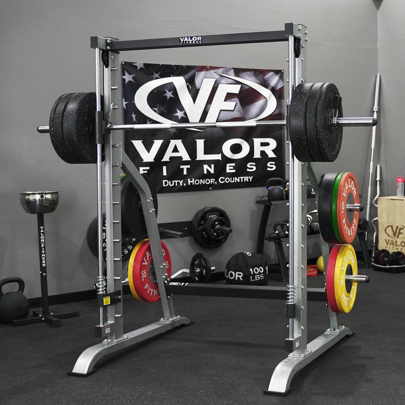 Load image into Gallery viewer, Valor Fitness - Smith Machine with Olympic Storage Pegs