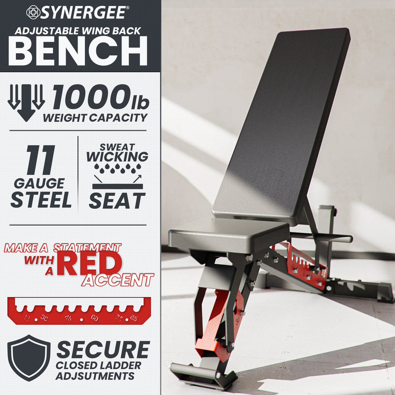 Load image into Gallery viewer, Synergee - Synergee Adjustable Wing Back Bench