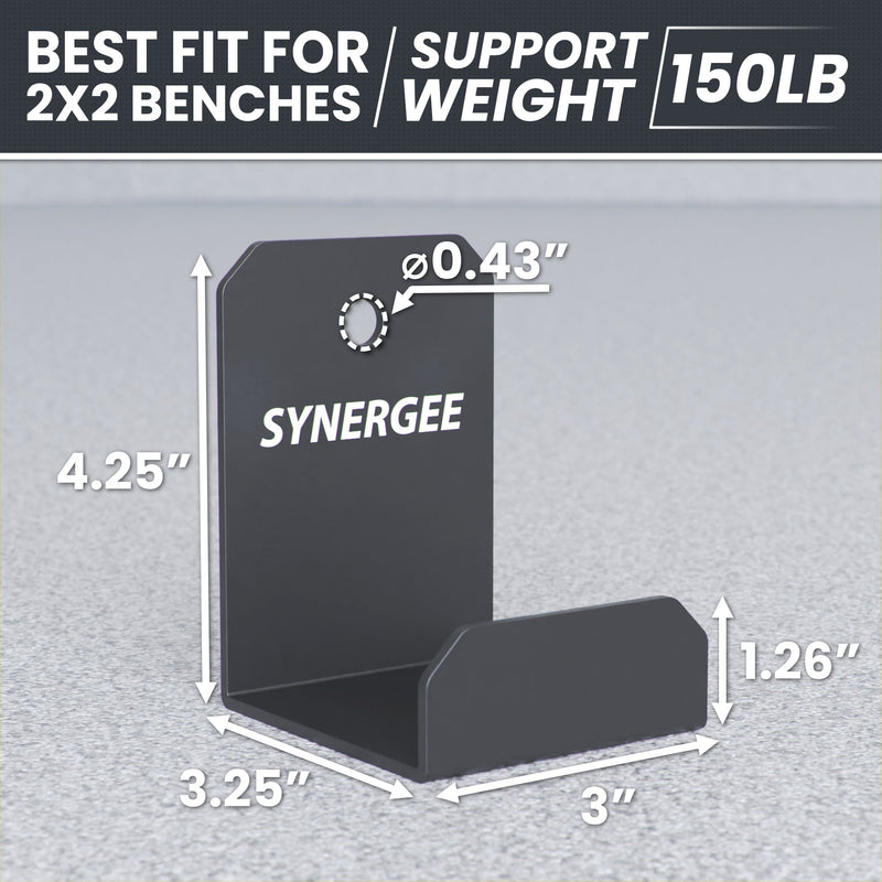 Load image into Gallery viewer, Synergee - Weight Bench or Rower Wall Storage Rack (Small)