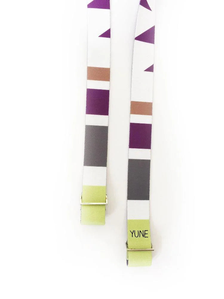 Load image into Gallery viewer, Yune Yoga - Gemini Yoga Strap – White Stretching Strap w/ Metal Buckles | Yune Yoga