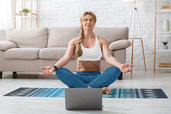 Load image into Gallery viewer, Yune Yoga - Yoga Mat | 6mm Thick | Blue | Non-Slip | Eco Friendly | Yune Yoga | Diamond