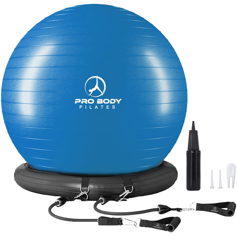 Load image into Gallery viewer, ProBody Pilates - Exercise Ball Chair with Base & Bands