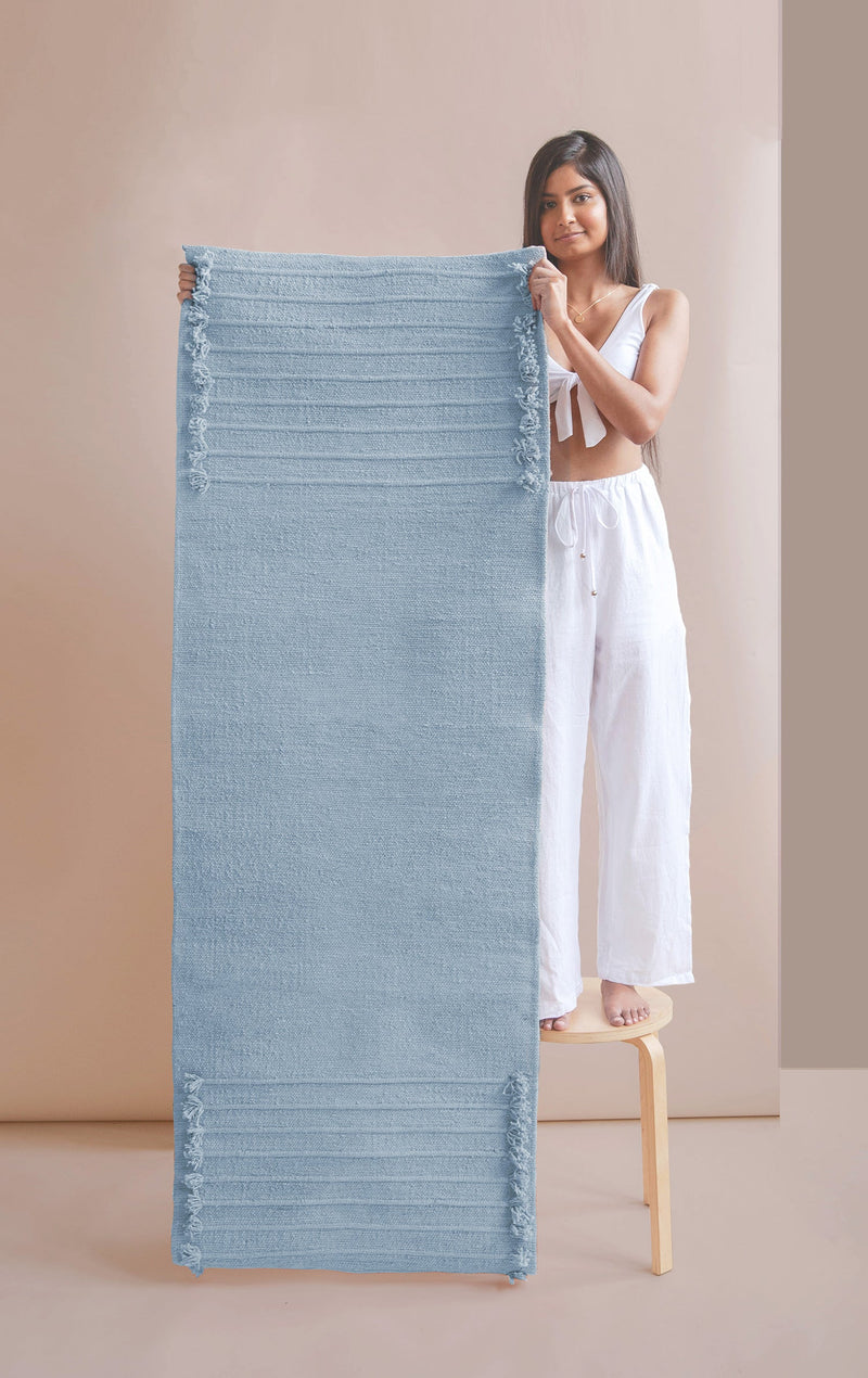 Load image into Gallery viewer, Oko Living - Indigo Moon - Naturally Dyed Herbal Yoga Mat