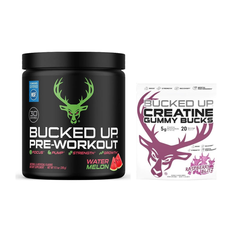 Load image into Gallery viewer, Bucked Up Pre-Workout Power Stack: Pre-Workout and Gummy Bucks Creatine Gummies
