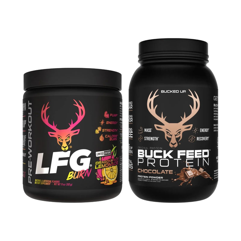Load image into Gallery viewer, Bucked Up Shred Stack: LFG Burn and Buck Feed Original Protein
