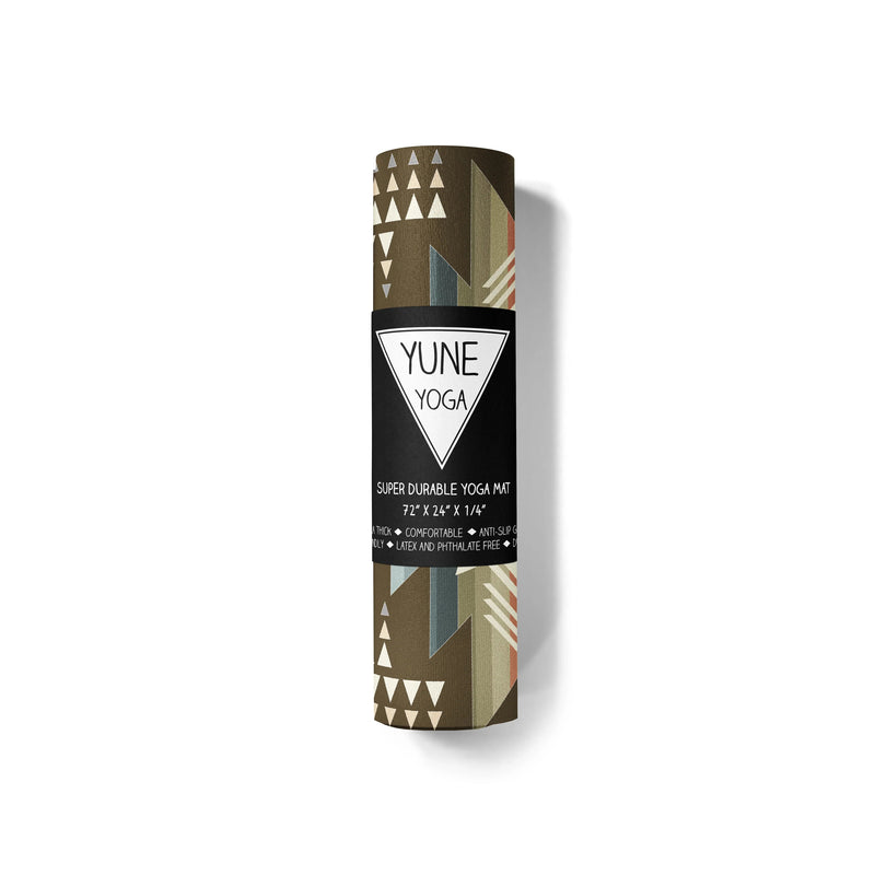 Load image into Gallery viewer, Yune Yoga - Buffalo Hills Soil Yoga Mat – 6 mm Extra Thick, Double-Sided Non-Slip, Eco-Friendly PER with UV-Printed Earthy Brown Design | Yune Yoga