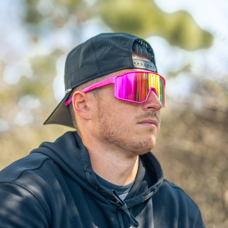 Load image into Gallery viewer, Elite Athletic Gear - FLARE - Hyper Pink Polarized Sunglasses