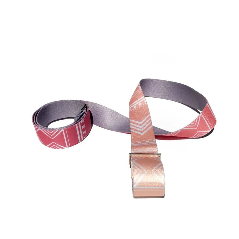 Load image into Gallery viewer, Yune Yoga - Cassady Yoga Strap – Pink Stretching Strap w/ Metal Buckles | Yune Yoga