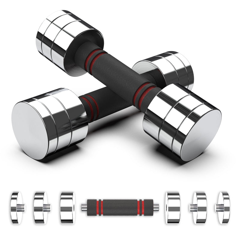 Load image into Gallery viewer, Synergee - Adjustable Chrome Dumbbells
