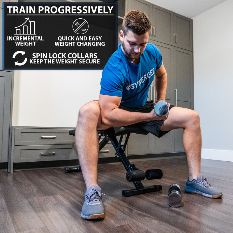 Load image into Gallery viewer, Synergee - Adjustable Chrome Dumbbells