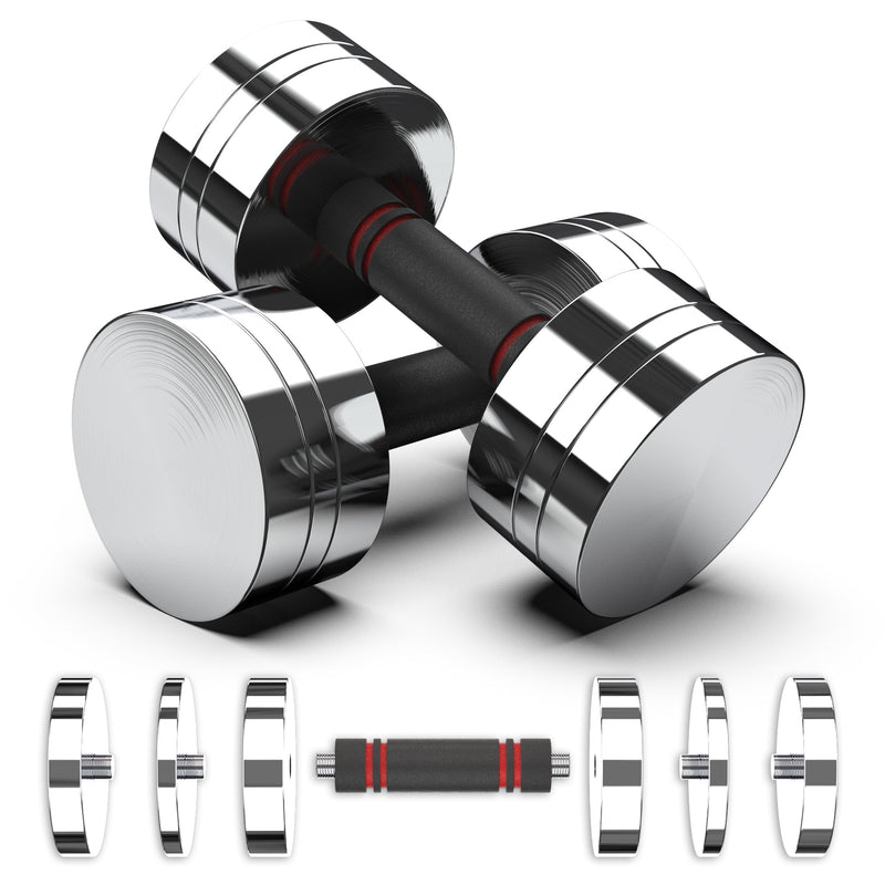 Load image into Gallery viewer, Synergee - Adjustable Chrome Dumbbells