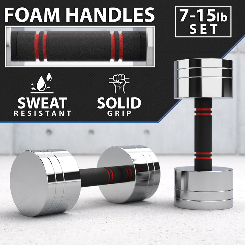 Load image into Gallery viewer, Synergee - Adjustable Chrome Dumbbells