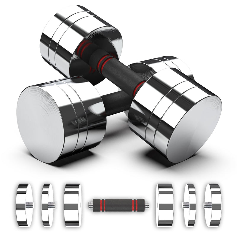 Load image into Gallery viewer, Synergee - Adjustable Chrome Dumbbells