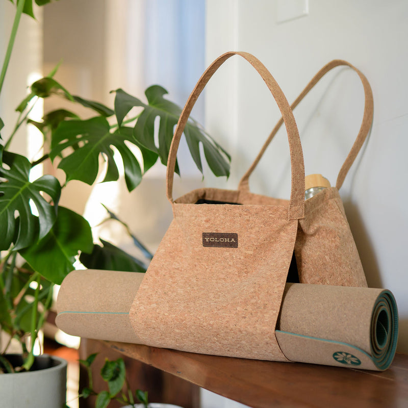 Load image into Gallery viewer, Yoloha Yoga - Cork Tote Bag
