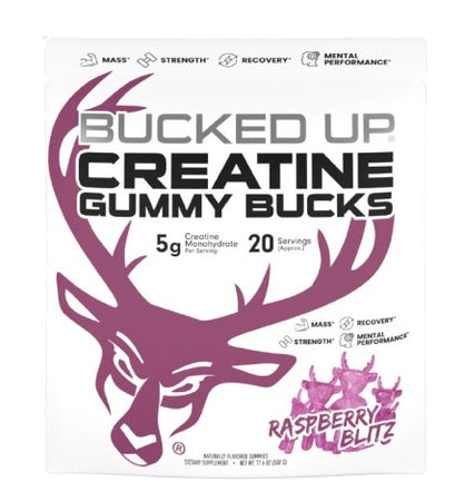 Load image into Gallery viewer, Bucked Up Creatine Gummies - Raspberry Blitz
