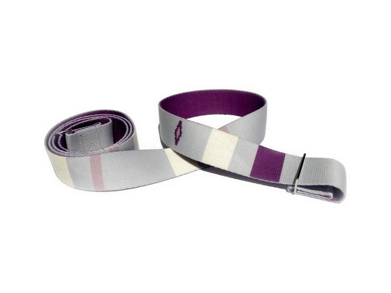 Load image into Gallery viewer, Yune Yoga - Suzy Yoga Strap – Grey Stretching Strap w/ Metal Buckles | Yune Yoga