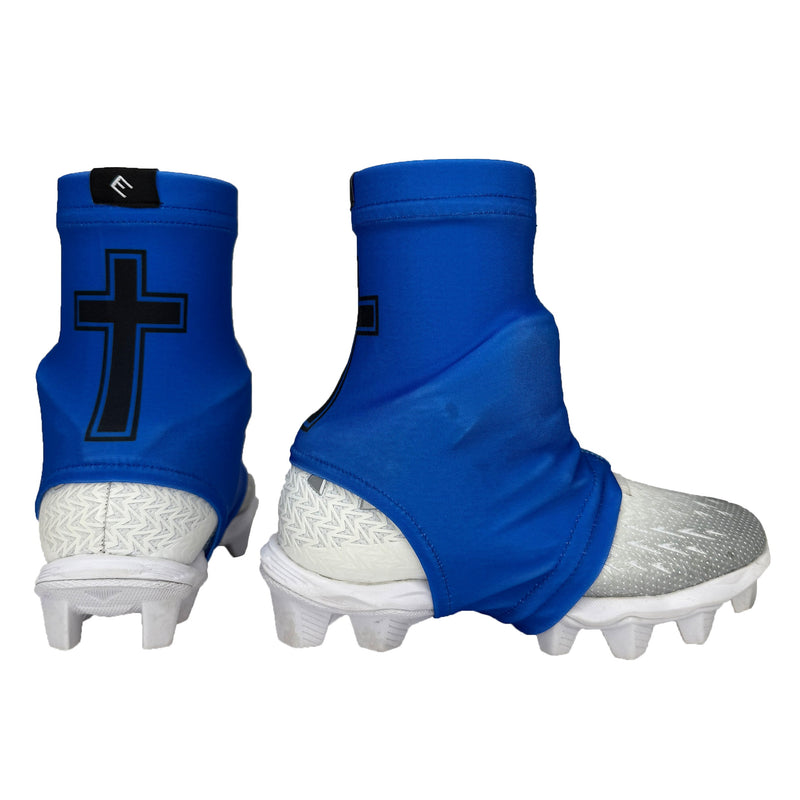 Load image into Gallery viewer, Elite Athletic Gear - Faith Cross Blue Cleat Covers