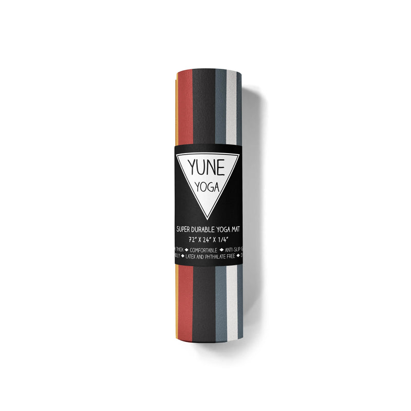Load image into Gallery viewer, Yune Yoga - Falcons Rest Yoga Mat – 6 mm Extra Thick, Double-Sided Non-Slip, Eco-Friendly PER with Multi-Color Trail-Inspired Design | Yune Yoga