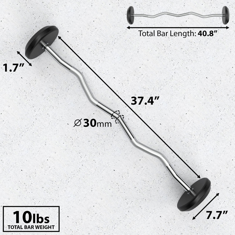 Load image into Gallery viewer, Synergee - Synergee Fixed Easy Curl Barbell