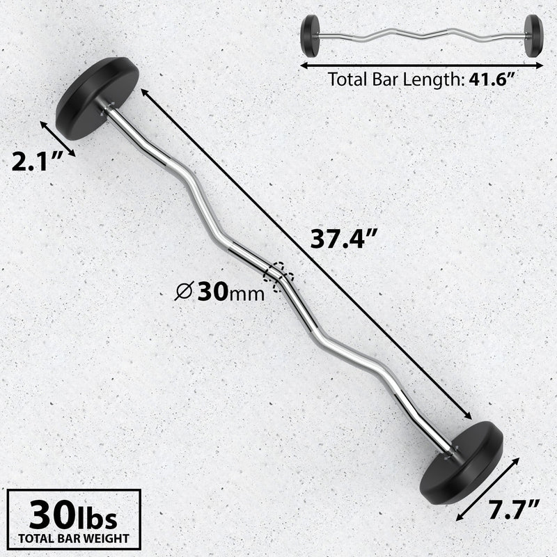 Load image into Gallery viewer, Synergee - Synergee Fixed Easy Curl Barbell