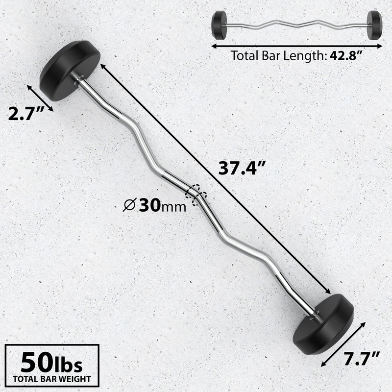 Load image into Gallery viewer, Synergee - Synergee Fixed Easy Curl Barbell