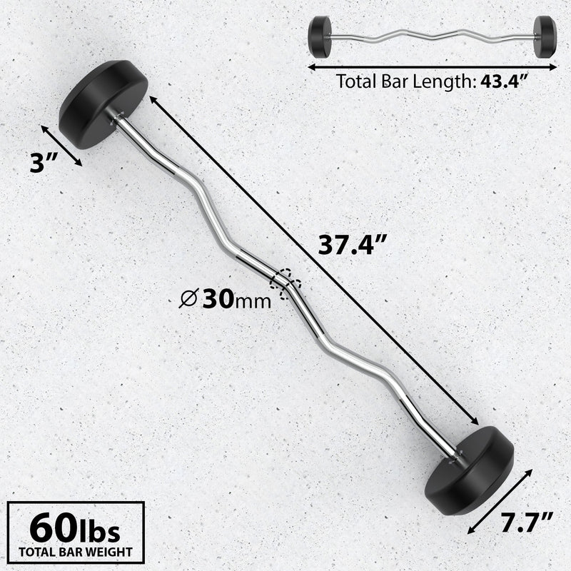 Load image into Gallery viewer, Synergee - Synergee Fixed Easy Curl Barbell
