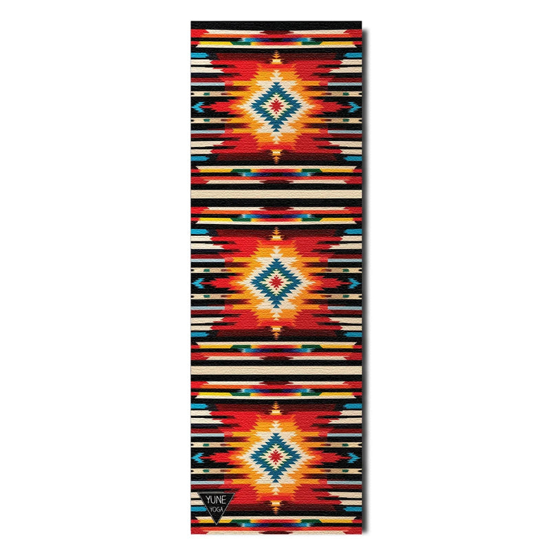 Load image into Gallery viewer, Yune Yoga - Fox Trail Yoga Mat – 6 mm Extra Thick, Double-Sided Non-Slip, Eco-Friendly PER with Multi-Color Striped Design | Yune Yoga