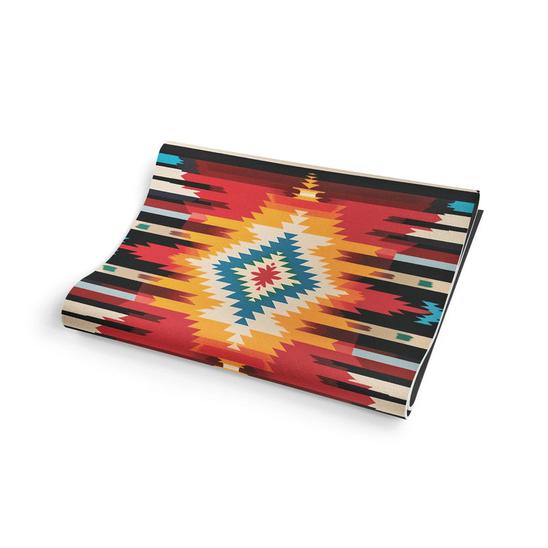 Load image into Gallery viewer, Yune Yoga - Fox Trail Yoga Mat – 6 mm Extra Thick, Double-Sided Non-Slip, Eco-Friendly PER with Multi-Color Striped Design | Yune Yoga