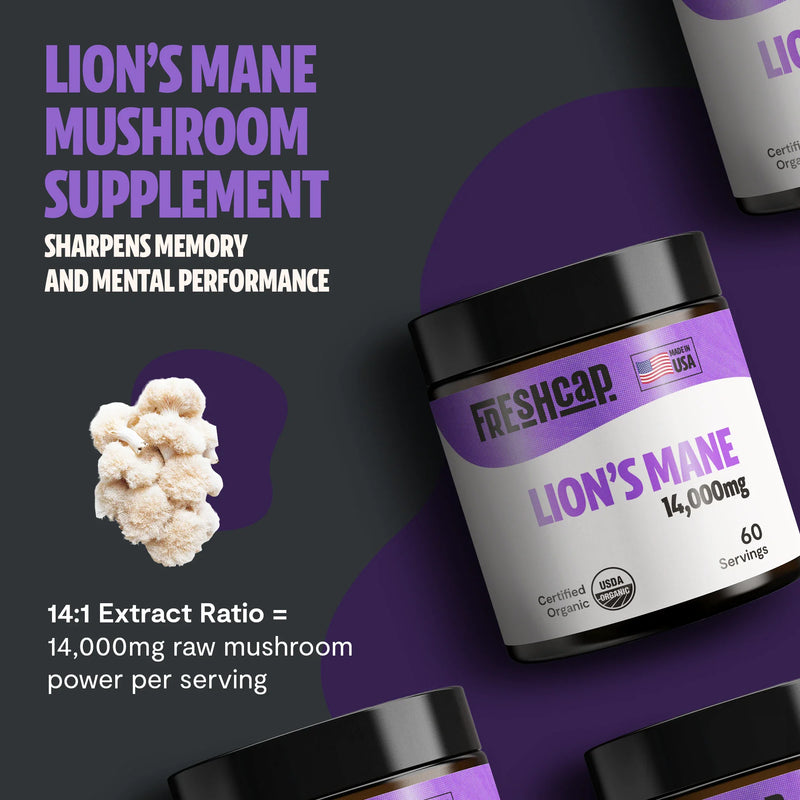 Load image into Gallery viewer, FreshCap Mushrooms - Organic Lion’s Mane Mushroom Powder