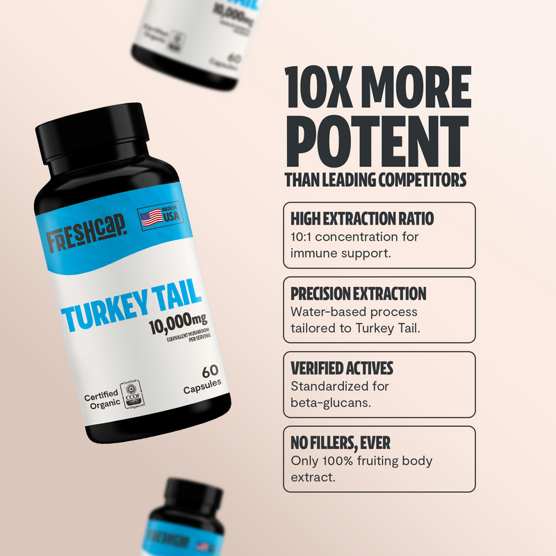 Load image into Gallery viewer, FreshCap Mushrooms - Organic Turkey Tail Mushroom Capsules