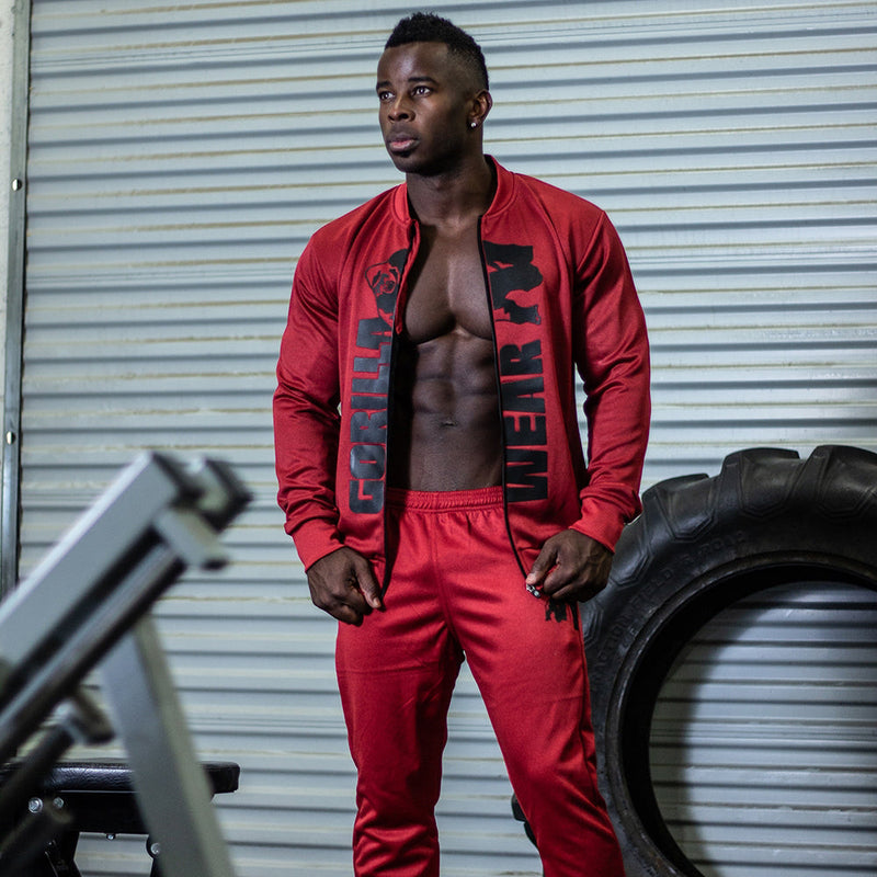 Load image into Gallery viewer, Gorilla Wear - Ballinger Track Pants - Red/Black