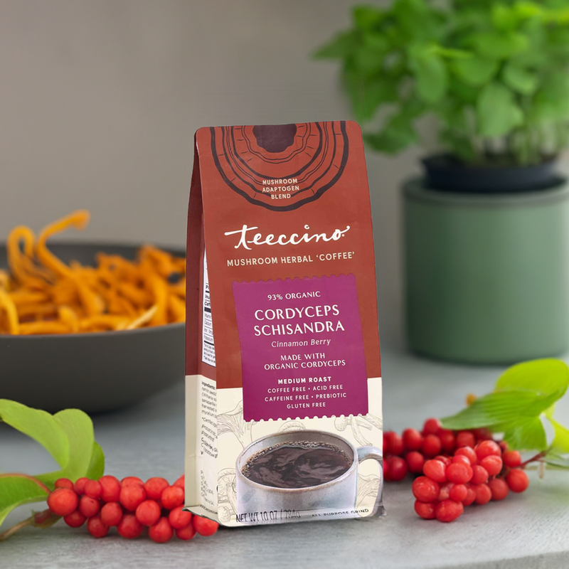 Load image into Gallery viewer, Teeccino - Cordyceps Schisandra Cinnamon Berry Mushroom Herbal Coffee