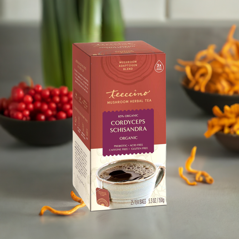 Load image into Gallery viewer, Teeccino - Cordyceps Schisandra Cinnamon Berry Mushroom Herbal Tea