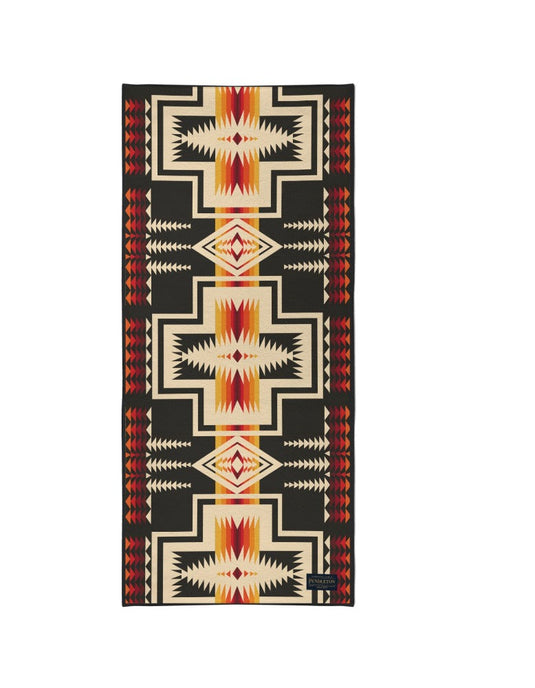 Yune Yoga - Yoga Towel | Lightweight | Turquoise | Silicon Non Slip Nubs | Microfiber | Yune Yoga | Harding Black