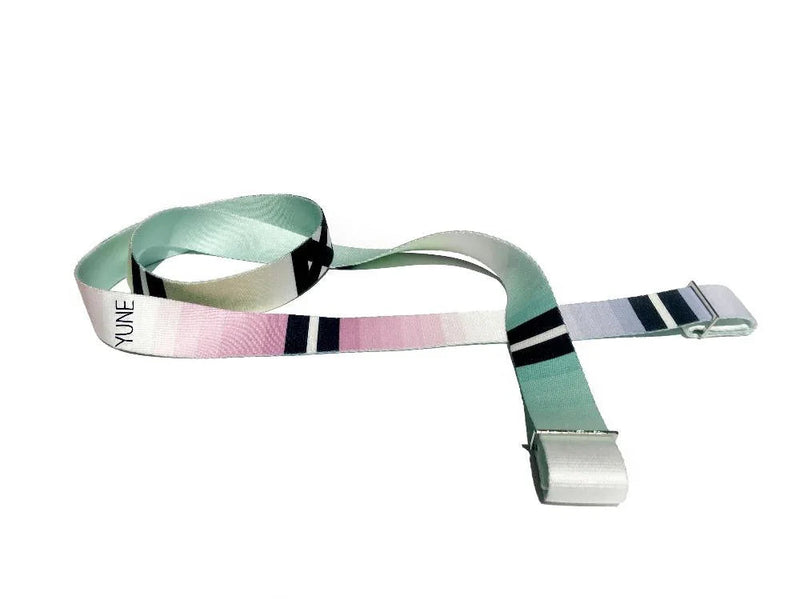 Load image into Gallery viewer, Yune Yoga - Helena Yoga Strap – Rainbow Stretching Strap w/ Metal Buckles | Yune Yoga