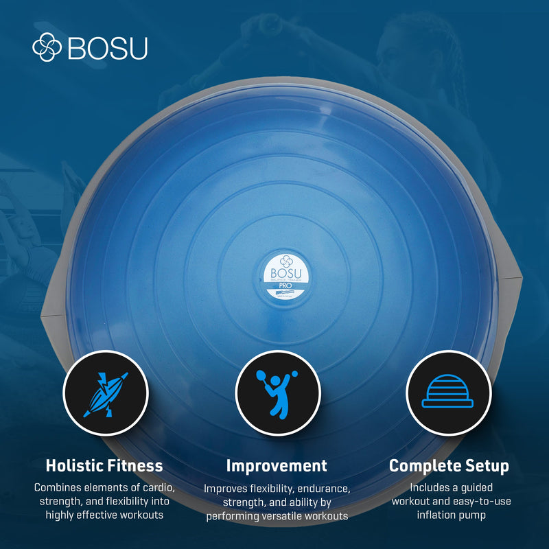 Load image into Gallery viewer, Bosu Pro Multifunctional Home Gym 26” Strength Trainer Ball Balance Board, Blue