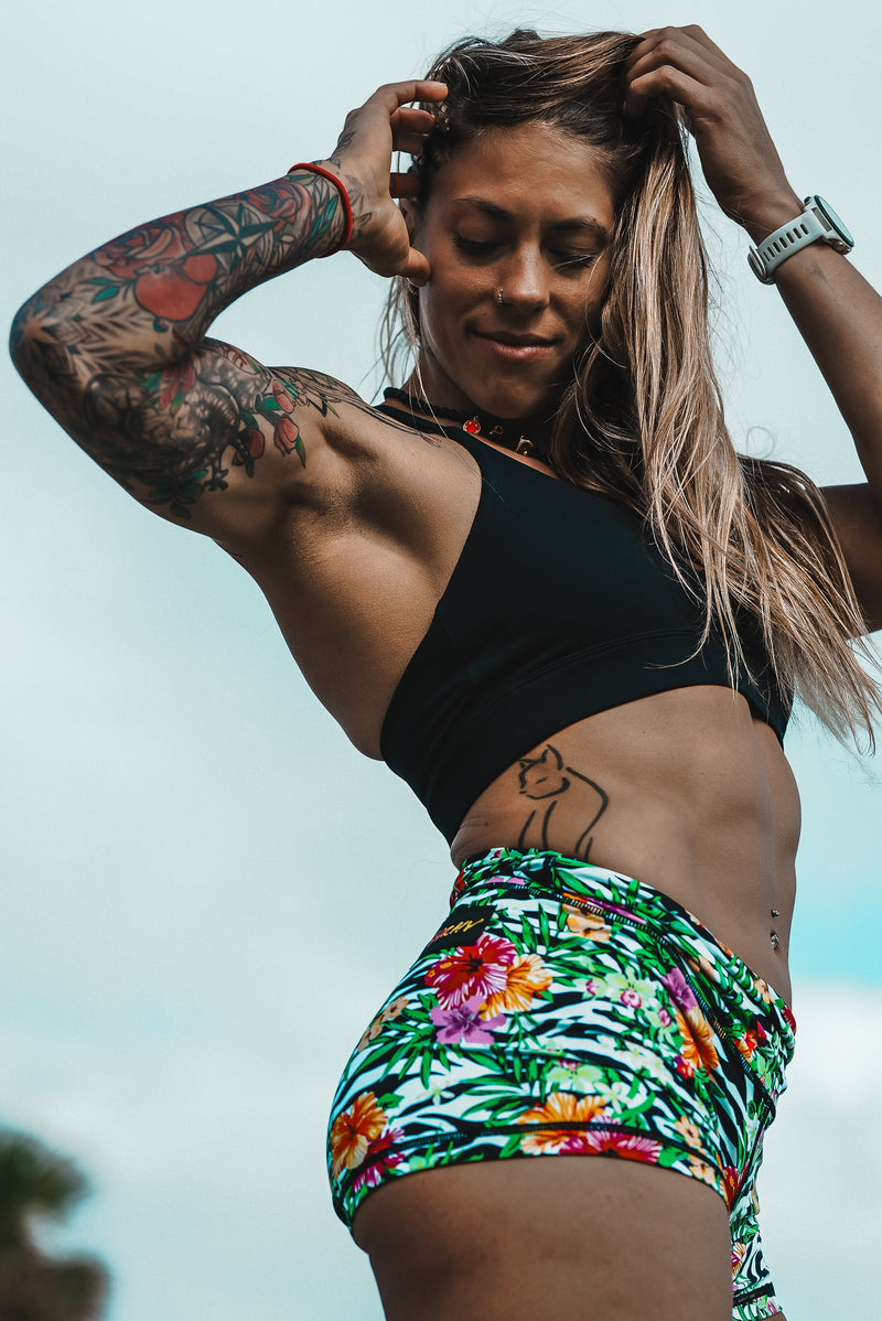 Load image into Gallery viewer, Peachy Athletic - Zeal Blossom Squat-Proof Gym Shorts