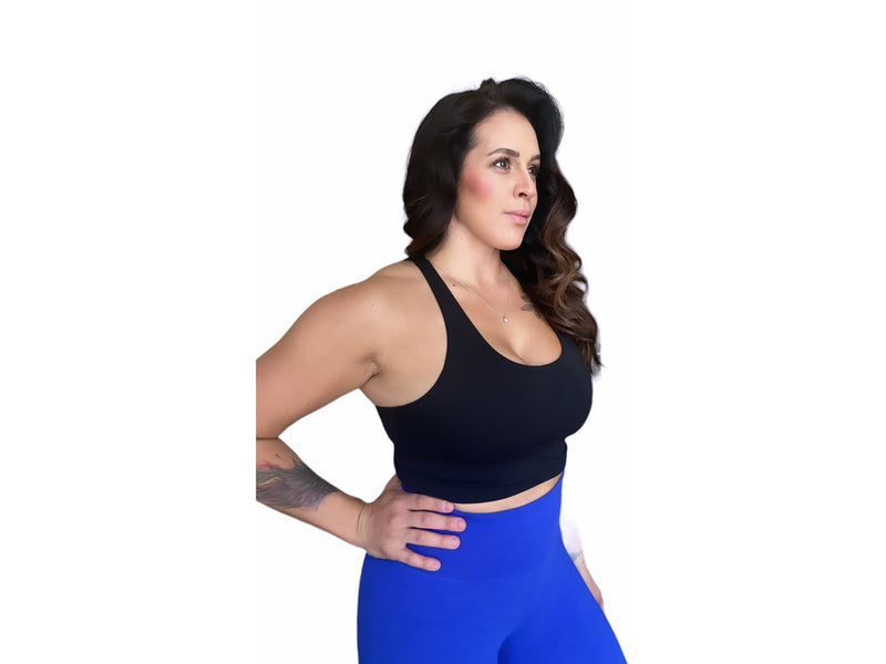 Load image into Gallery viewer, Peachy Athletic - Aura Sports Bra - Black