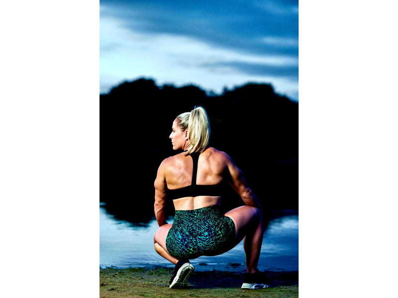 Load image into Gallery viewer, Peachy Athletic - Wild Emerald Squat-Proof Gym Shorts - Unicorn Collection