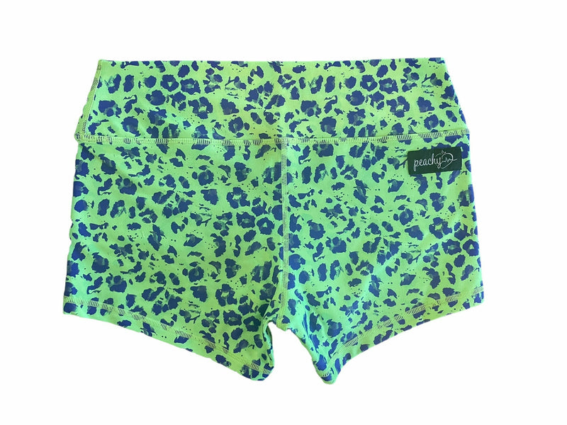 Load image into Gallery viewer, Peachy Athletic - Mojito Leo Squat-Proof Gym Shorts
