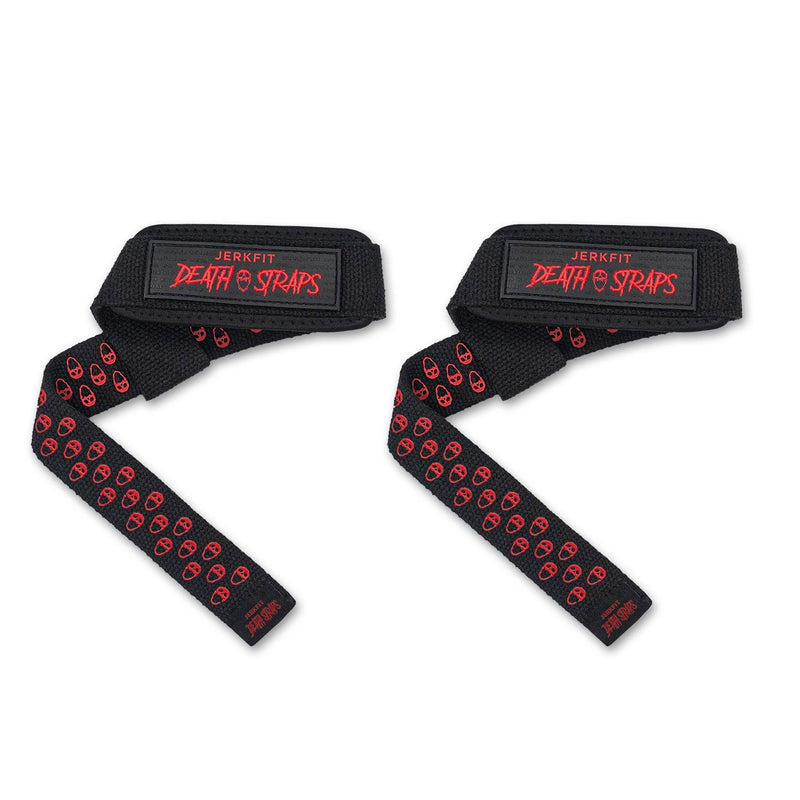 Load image into Gallery viewer, JerkFit - JerkFit Death Straps, Traditional Lifting Straps with Double Sided Skull-Grip