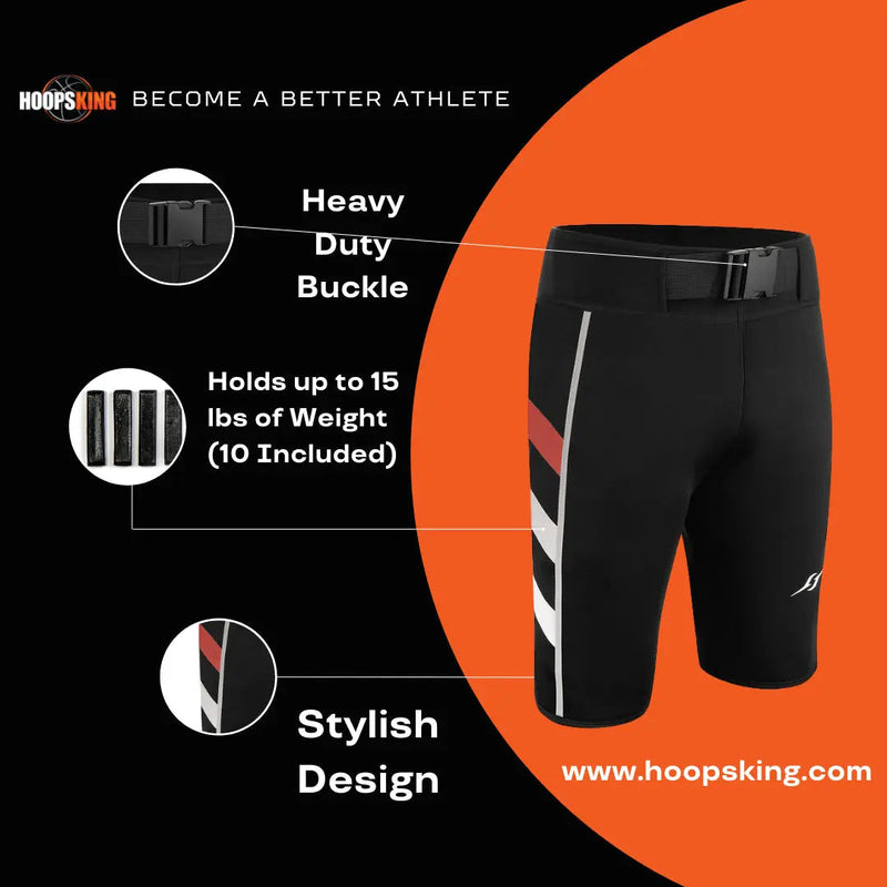 Load image into Gallery viewer, HoopsKing - S.W.A.G. Weighted Training Shorts | Holds Up to 15 lbs.