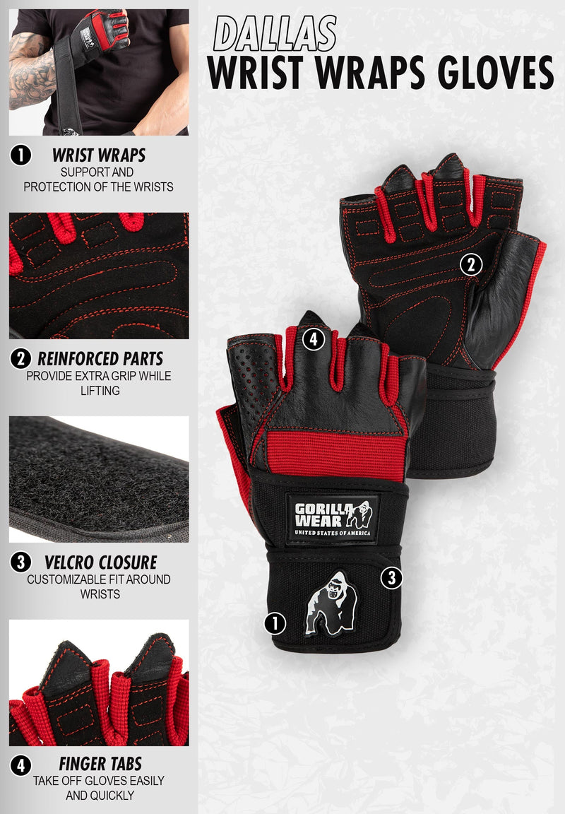 Load image into Gallery viewer, Gorilla Wear - Dallas Wrist Wrap Gloves - Black