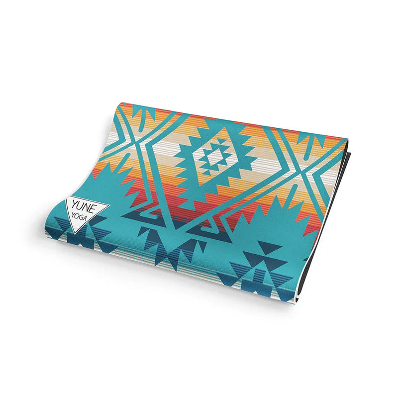 Load image into Gallery viewer, Yune Yoga - Jerome Turquoise Yoga Mat – 6 mm Extra Thick, Double-Sided Non-Slip, Eco-Friendly PER with Turquoise Water-Inspired Design | Yune Yoga