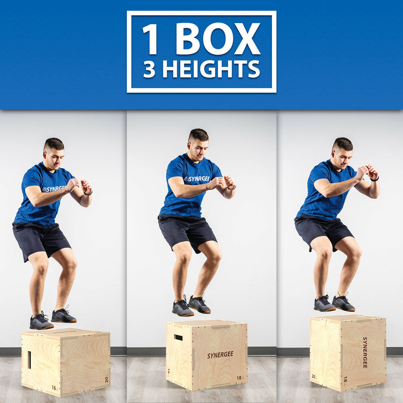 Load image into Gallery viewer, Synergee - 3-in-1 Wood Plyo Boxes