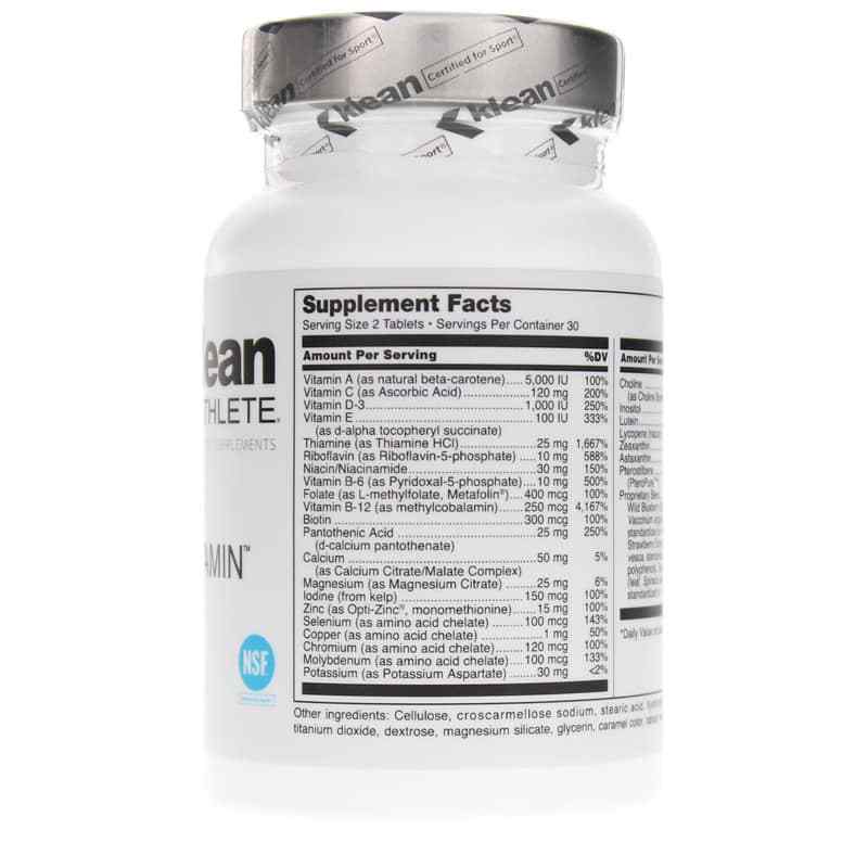 Load image into Gallery viewer, Klean Multivitamin supplement facts panel