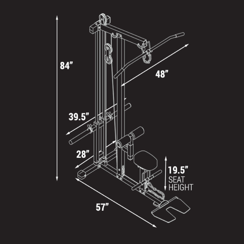 Load image into Gallery viewer, XMARK - Lat Pull-Down Machine with Low-Row