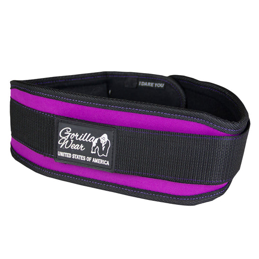 Gorilla Wear - 4 Inch Women's Lifting Belt - Black/Purple